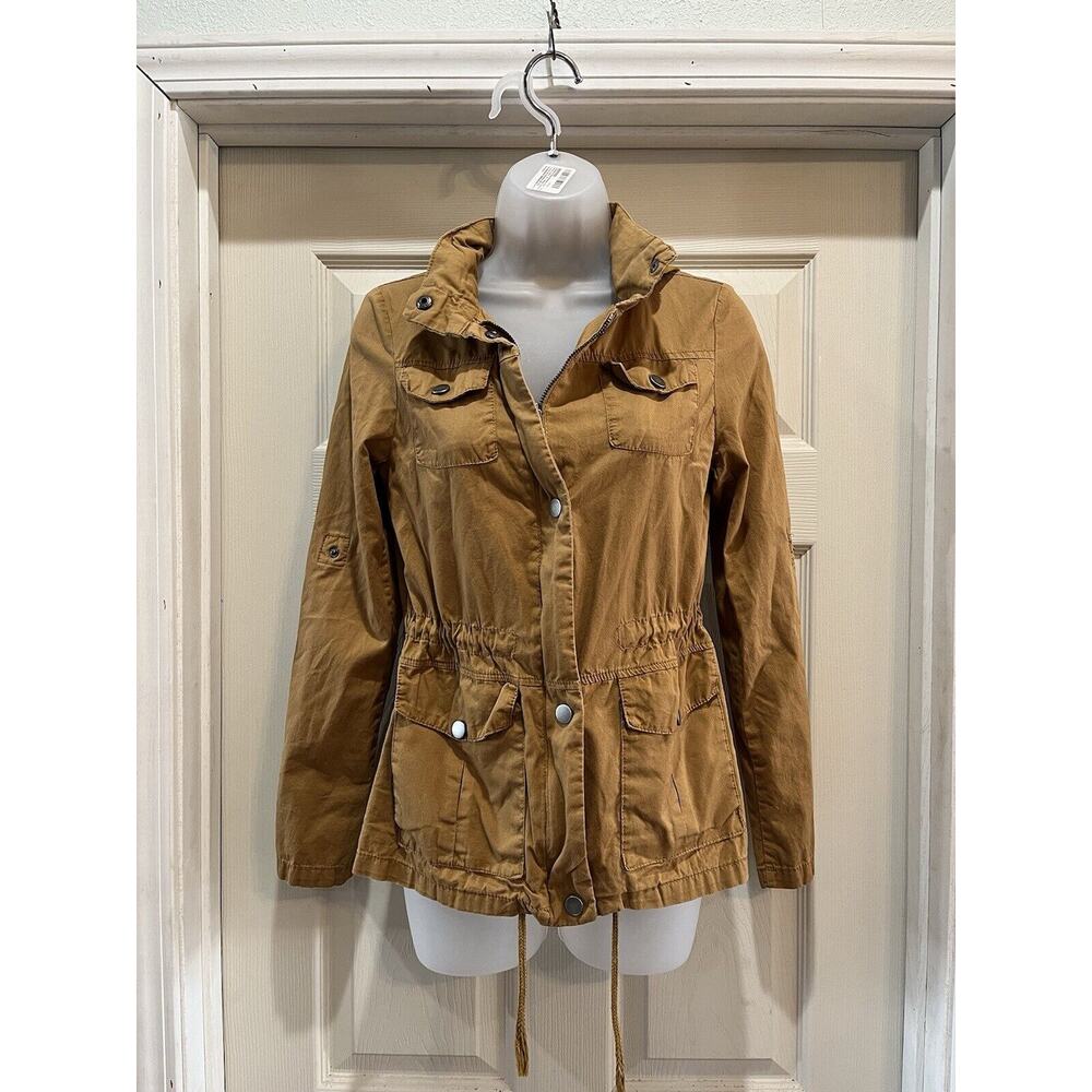 Snobbish Collection Women’s Size M Gold Mustard Yellow Utility Hooded Jacket